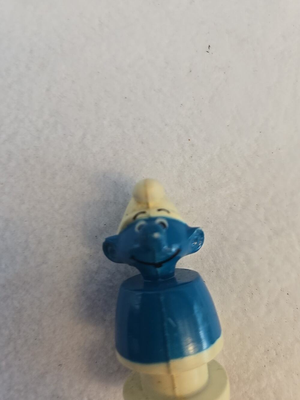 Vintage Little People-like Figure BLUE SMURF 1980's Peyo Illco School Bus Part
